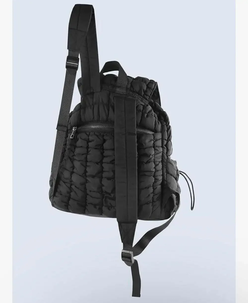 CONTAIL Black Puffy‎ Quilted Backpack Lightweight Cloud Bag